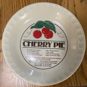 Decorative Cherry Pie Plate